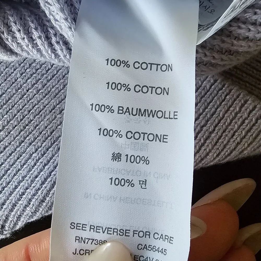 J.Crew Women's Lilac Purple Cotton Cardigan Size M - Picture 5 of 11